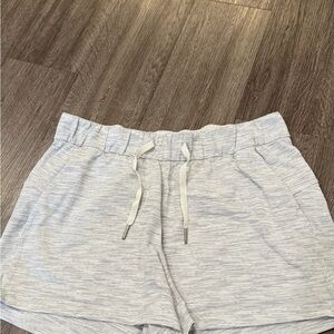 Women's Light Gray Drawstring Shorts
